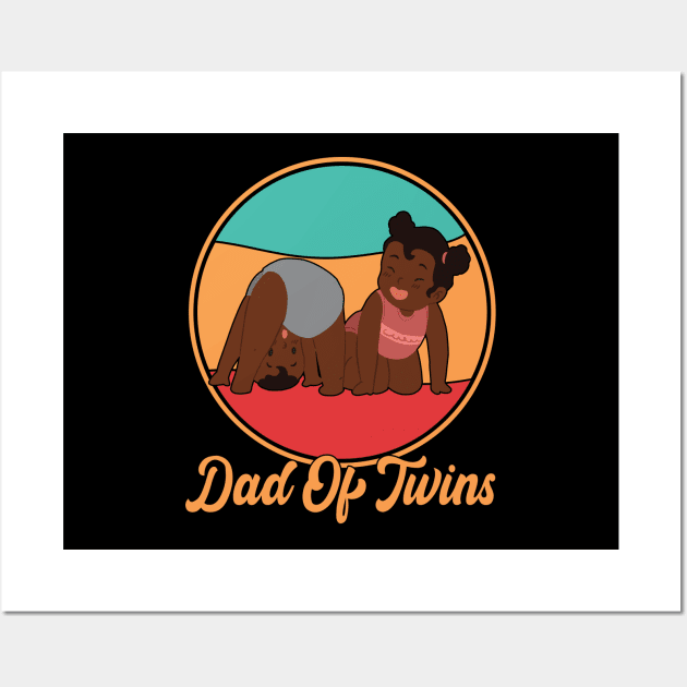 Dad Of Twins Classic Overachiever Fathers Day Twin Parents Wall Art by KB Badrawino